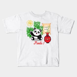 Panda Bear Design Kids T-Shirt